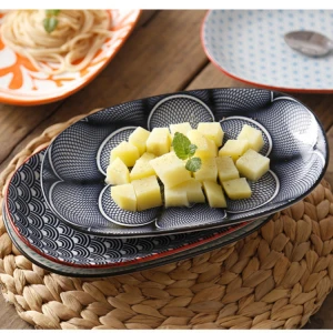 Wholesale Modern Simple Underglaze Japanese Porcelain Dinner Plate For Restaurant