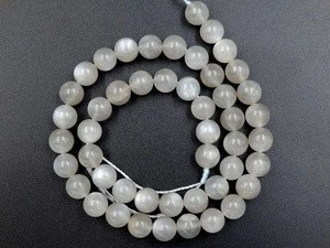 Wholesale natural precious Grey Moonstone loose stone beads for jewelry making