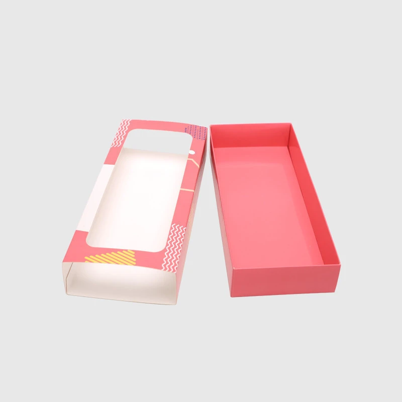 Wholesale paperboard box pink packaging boxes custom logo sliding drawer gift box