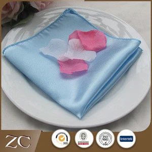 Wholesale polyester satin dye shiny hand diy colors hotel wedding restaurant party for table cloth napkin
