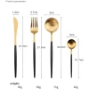 Wholesale Stainless Steel 24pcs Matte Wedding Reusable Spoon And Fork Silverware Gold Cutlery Set