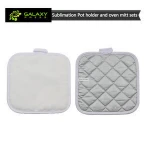 Wholesale sublimation cotton kitchen oven mitt and pot holders set