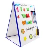 Wholesale Tabletop Double Sided Easel Foldable Kids Magnetic Dry Erase Whiteboard With 3 Magnetic Colors Marker Pens