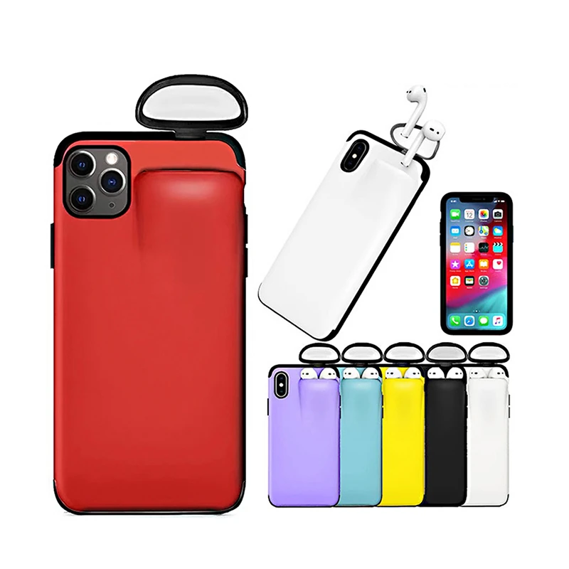 Wholesale TPU PC Mobile Phone Case for iPhone 7 8 XS X XR 11 Case ; for AirPods 1 2 Case Earphone Holder