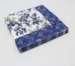 Wholesale vintage flower printed tissue paper napkin serviettes for dinner