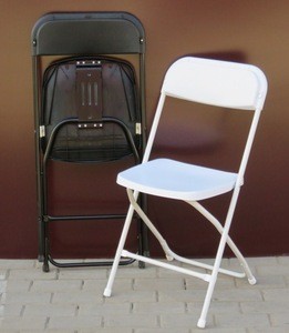 Wholesale white plastic folding steel chair dining chair