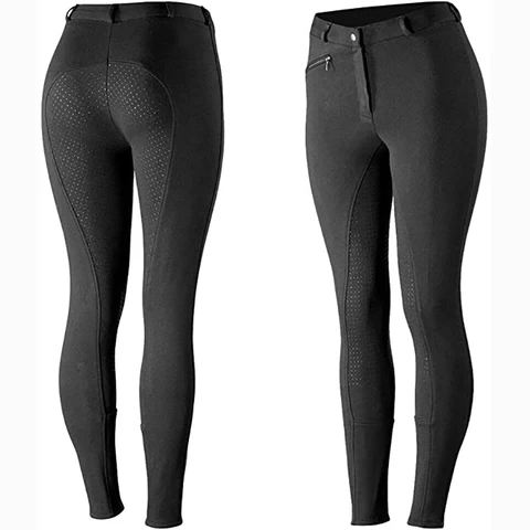 Wholesale women breeches horse riding pants equestrian products high quality ladies fitness leggings Jodhpur Silicone Full Seat