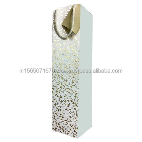 Wine Bottle Gift Paper Bags Festive Gift Paper Bags made in Handmade Paper in customized sizes & designs Made in India