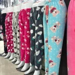 Winter Lounge Pants Flannel warm Leggings pajama pants for ladies