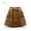 Winter Mens Lapel Jacket Fur Leather Warm Lining Long Trench Loose Coat