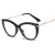Import Women Eyewear Frame, TR90 Round Frame, Mirror Female Metal Glasses Eyeglasses from China