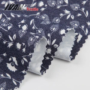 Women garment material stretch knit viscose nylon spandex panto roma single printed jersey fabric