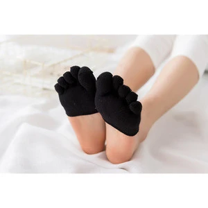 Women Half Toe No Heel Flesh Colored Socks