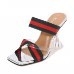 Women High Heels Sandals Ladies Fashion Dress Shoes Crystal Heel Slipper