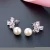 Import Women Jewellery 925 Sterling Silver Big Pearl Zircon Bowknot Earring from China