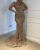 Import Womens Deep V-Neck Evening Dress Gold Prom Dress Bling Mermaid Sequined Ladies Formal Wear Gowns from China