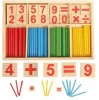Wooden Color Digital Counting Stick Learning Box And Calculation Tools To Promote Math Educational Toys
