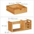 Import Wooden Tabletop Organiser Bamboo Desk Organizer With 2 Drawers Pull-out Bookshelf from China