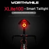 XLITE100 USB Rechargeable waterproof smart bike bicycle brake rear tail light