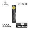 XTAR waterproof IPX8 Aluminum 1000lm rechargeable 18650 li-ion battery H3 flashlight led headlamp