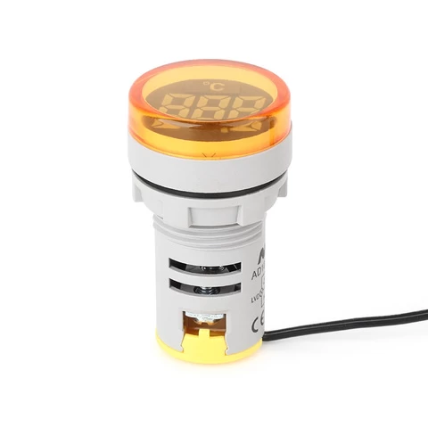Yellow color AD101-22TM round shape Led digital display indicator thermometer temperature meter with signal lig