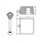 YH9178 black iron padlock Russian market unique lock Popular style Padlock