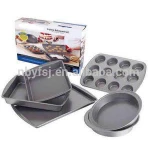 YJ 8S007 Non Stick Carbon Steel Bakeware Cup Cake Muffin Baking Pan Tray Set For Sale