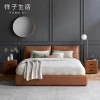 You living bedroom furniture luxury nordic modern genuine leather storage beds set price