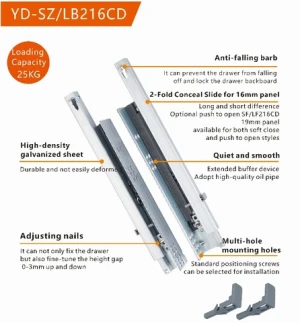Curated visual reference: Buy Youdo Hidden 2 Fold Drawer Slide Smooth Soft Close Photo Inspiration
