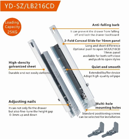 Photo inspiration: Fresh Look at Buy Youdo Hidden 2 Fold Drawer Slide Smooth Soft Close