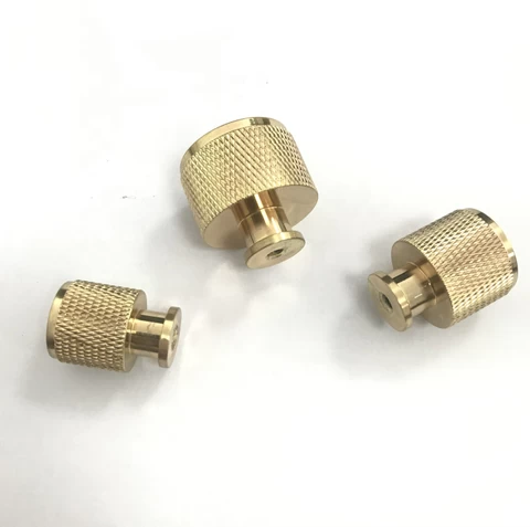 Youxin China manufacturer customized modern furniture hardware copper solid brass cabinet door knurled knob
