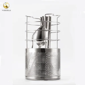 Yugoslu Stainless steel flatware drainer kitchen spoon fork chopstick knife rack utensil tools Cutlery caddy Holder