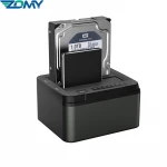 ZOMY Docking Station USB 3.0 to SATA 2-Bay USB 3.0 HDD Adapter for 2.5 & 3.5 inch SATA SSD Cloner Support 2 x 8 TB SSD Duplicato