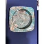 Modern Design New Natural Grey Purple Blue and White Marble Cigar Ashtray Handicraft Ornaments Polished Surface