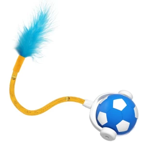 hot sale touch activate interactive pet toy ball with tail and USB charging port