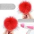 Import Hot Sales Large Faux Pompom Red Silver Pink Llaveros Puff Ball Fur Ball Furball Pom Pom Keychain from China