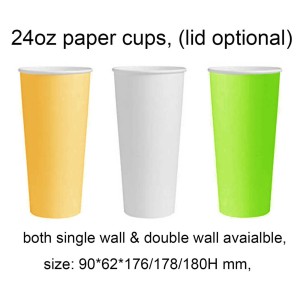 Disposable Paper Cups 24oz/700ml