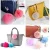 Import Hot Sales Large Faux Pompom Red Silver Pink Llaveros Puff Ball Fur Ball Furball Pom Pom Keychain from China