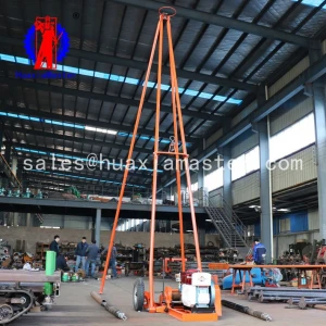 recommend engineering exploration drilling rig SH30-2A/gravel mine sampling drilling rig with two wheels easy move