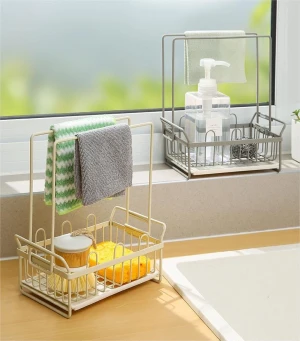 Kitchen faucet sponge detergent wire ball cloth drain rack Custom -XHD