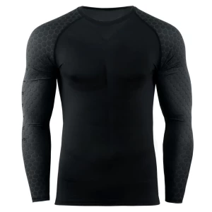 Wholesale 2mm Black Swimming Compression Rash Guard Men's Quick Dry T-Shirts