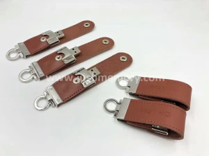 SL-006 brown 4gb 8gb PU lether usb thumb drive as exhibition gift