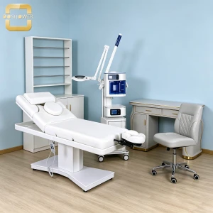3 Motors Electric Facial Beauty Bed Hand Remote Control Height & Back Adjustable Detachable Face Hole Pillow Waterproof