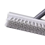 Double Sided Manual Flooring brush Sweeper Wall Corner Brooms Rotary Floor Scrubber Stainless Steel Scrub Brush