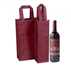 Promotional 2 Bottles Non-Woven Wine Bag