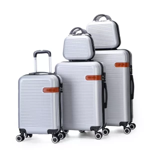 Luxury Abs Suitcase Travelling Bags Women Suit Case 5 Piece Luggage Sets