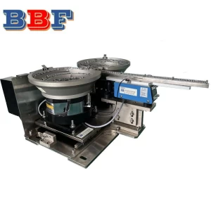 BBF screw nut vibrating plate vibratory bowl feeder machine with two bowls