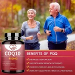 Factory Supply COQ10 Softgel 400mg, Private Label Coenzyme Q10 Capsule Added Omega-3 & Black Pepper Extract