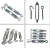 Import American die forging flower blue bolt open body flower blue screw 316 stainless steel closed flower basket din1480 from China