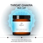 Throat Chakra Salt (250 g) – 852 Hz Healing Bath Salt with Oud & Amber Aroma, Ether Element & SHAM Mantra for Truth